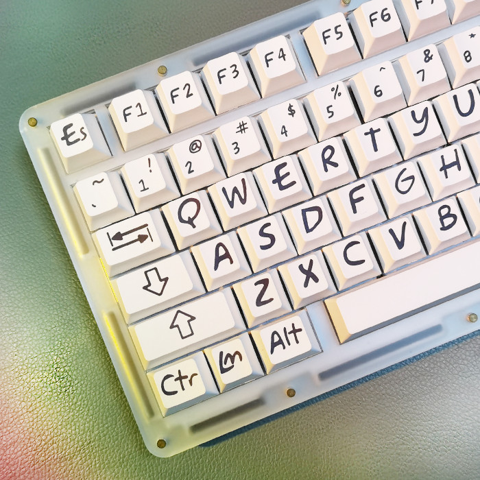 Jual 133 Keys Graffiti Minimalist white Keycaps For Cherry MX Switch ...