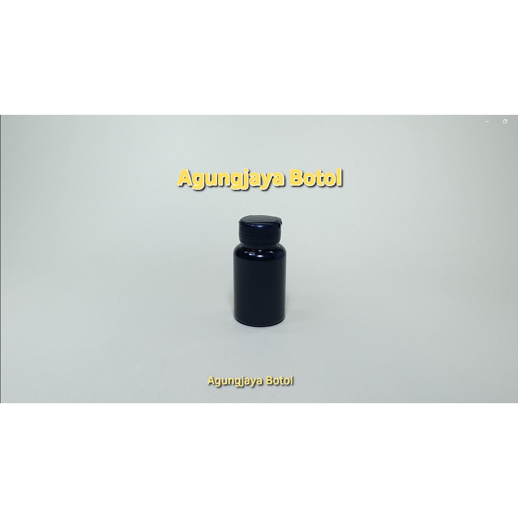 Jual Botol Tablet 145 Ml PS Hitam Tutup Fliptop / Botol Obat / Botol ...