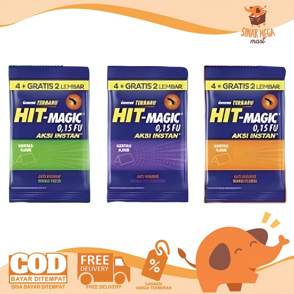 Jual HIT Magic 4+2 Lembar Isi 12 Sachet GRATIS 1 Obat Nyamuk Kertas ...