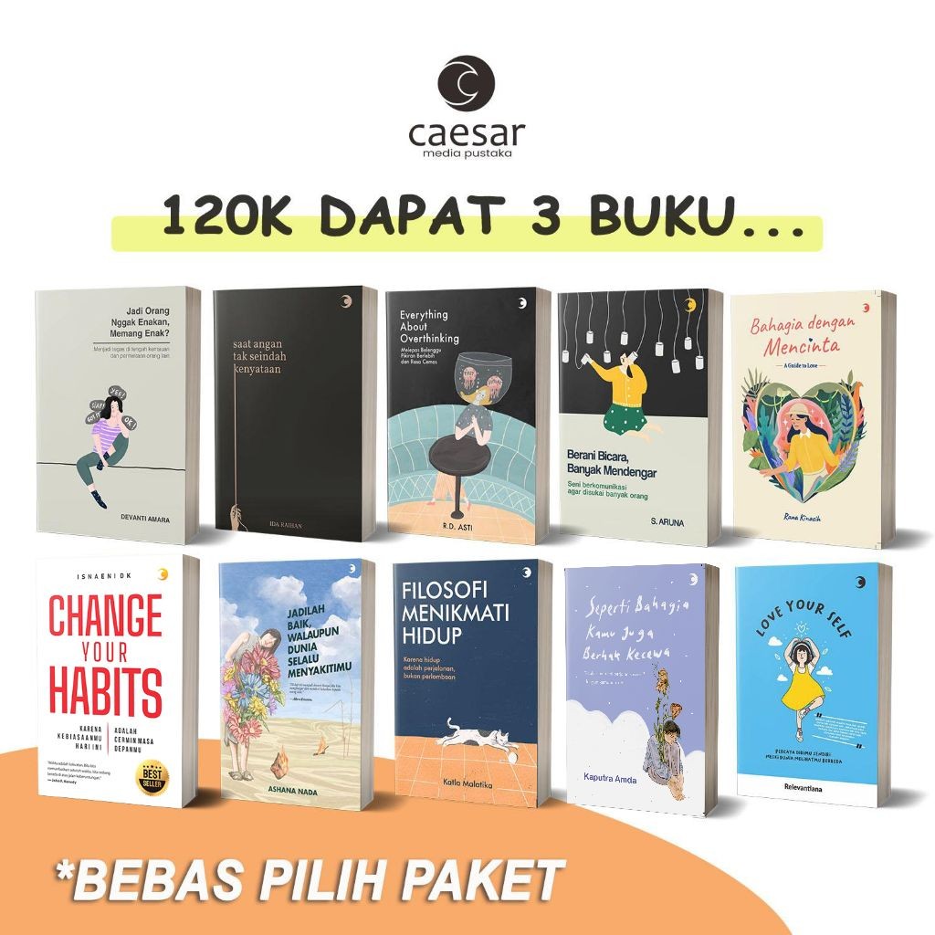 Jual Promo Bundling Buku Bebas PIlih 3 Buku Self Help | Shopee Indonesia