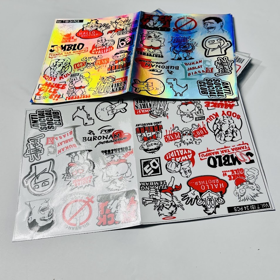 Jual OS- Vol 7 Sticker Paket Variasi - Hologram & Vinyl, Pack Lengkap ...