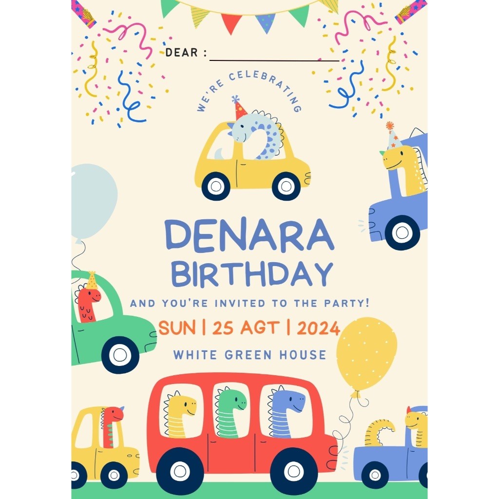 Jual Undangan Ulang Tahun - Cars / Race Birthday Invitation Card ...