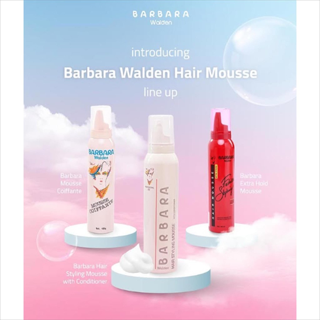 Jual [180ml] Barbara Hair Spray Foam Rambut with Conditioner - Barbara ...