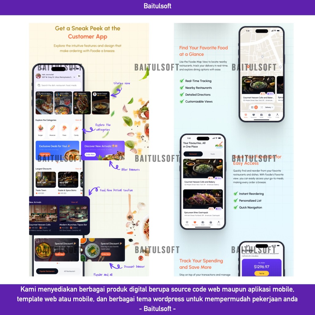 Jual SOURCE CODE APLIKASI MOBILE FOODIE | UBEREATS CLONE | FOOD ...