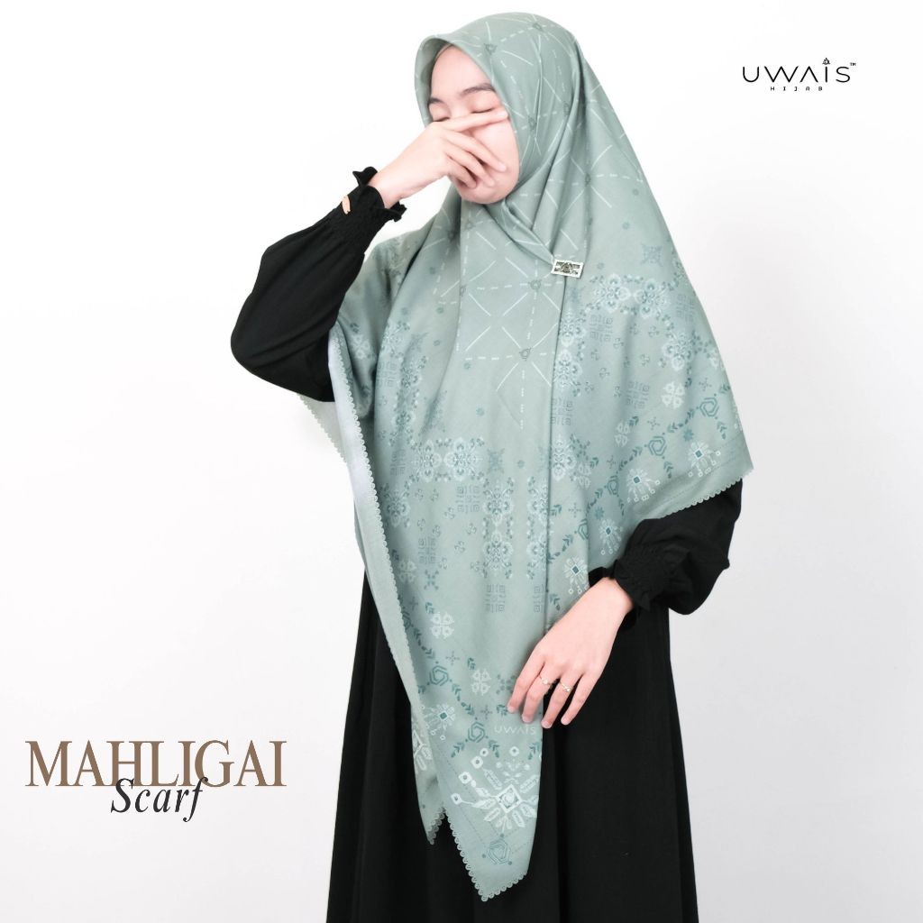 Uwais Hijab Mahligai Hijab Scarf Kerudung Segi Empat Motif Jilbab Dewasa Pashmina Premium Original