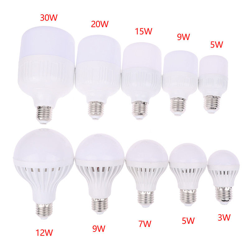 Jual 3W 5W 7W 9W 12W 15W 20W 30W LED Bulb E27 Lamps DC 12V LED Light ...