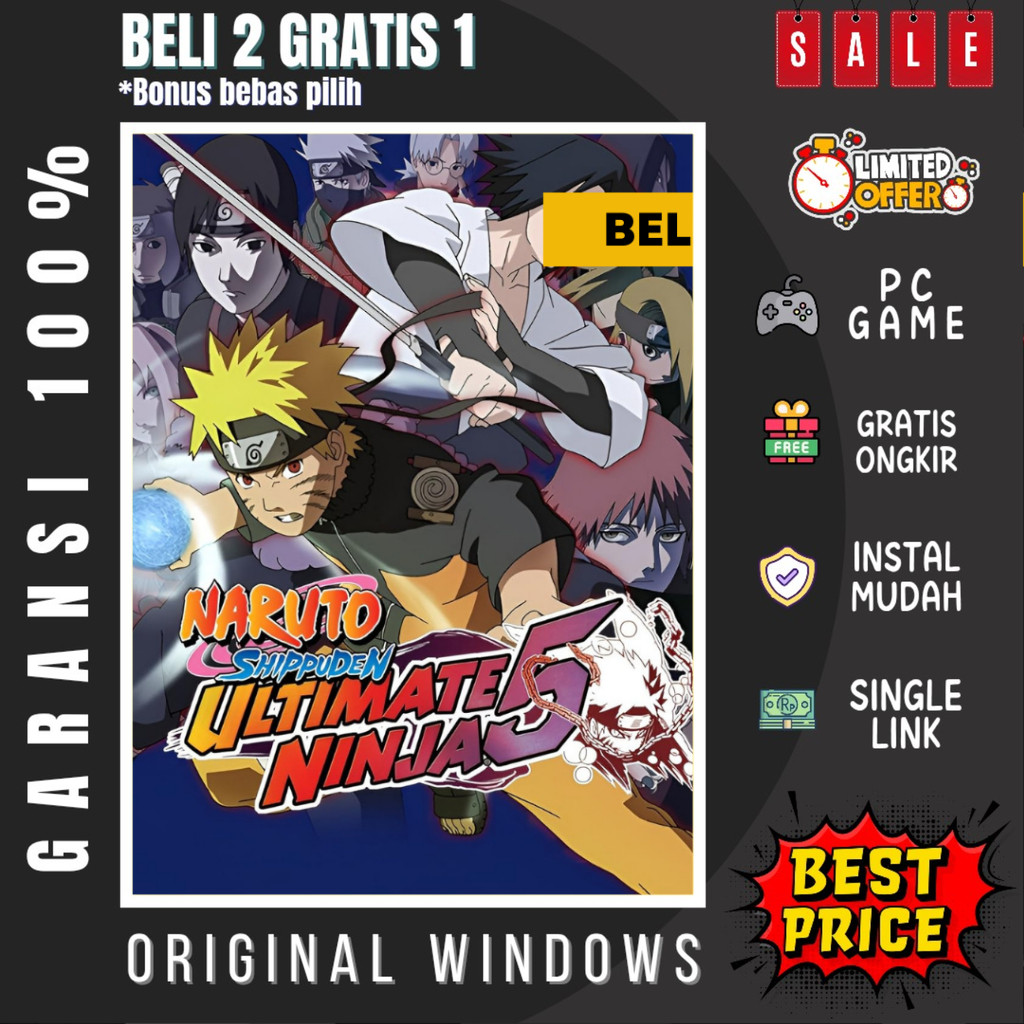 Jual NARUTO ULTIMATE NINJA 5 - GAME PC - GAME LAPTOP - PC GAMES - BELI ...