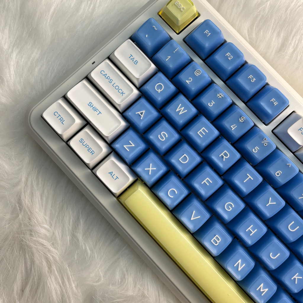 Jual Es krim Keycap Biru SA profil PBT Double shot keycaps untuk ...