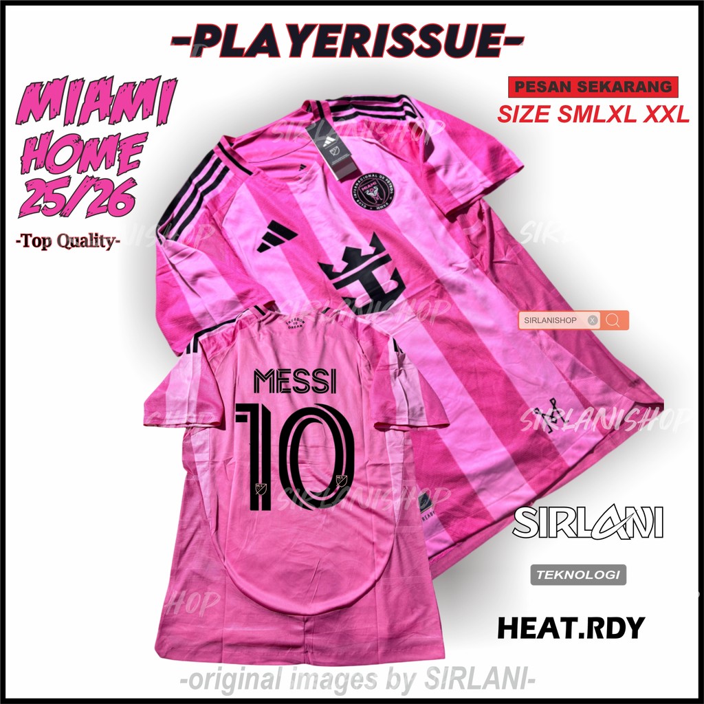 Jual MIAMI PLAYERISSUE HOME AWAY BARU 2025 2026 MIAMI Pi HOME AWAY 25 ...