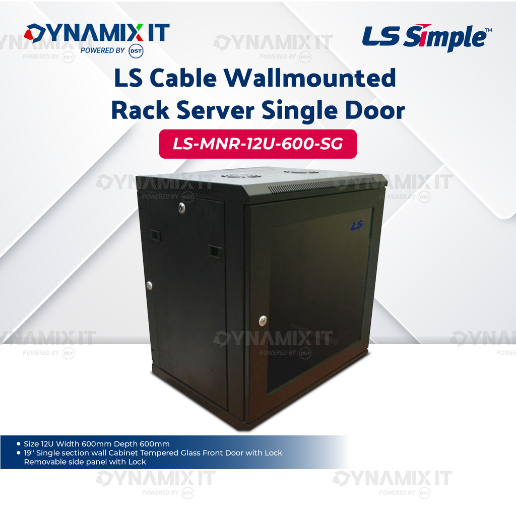Jual Rack Server LS Wallmount Rack LS-MNR-12U-600-SG 12U 600mm | Shopee ...