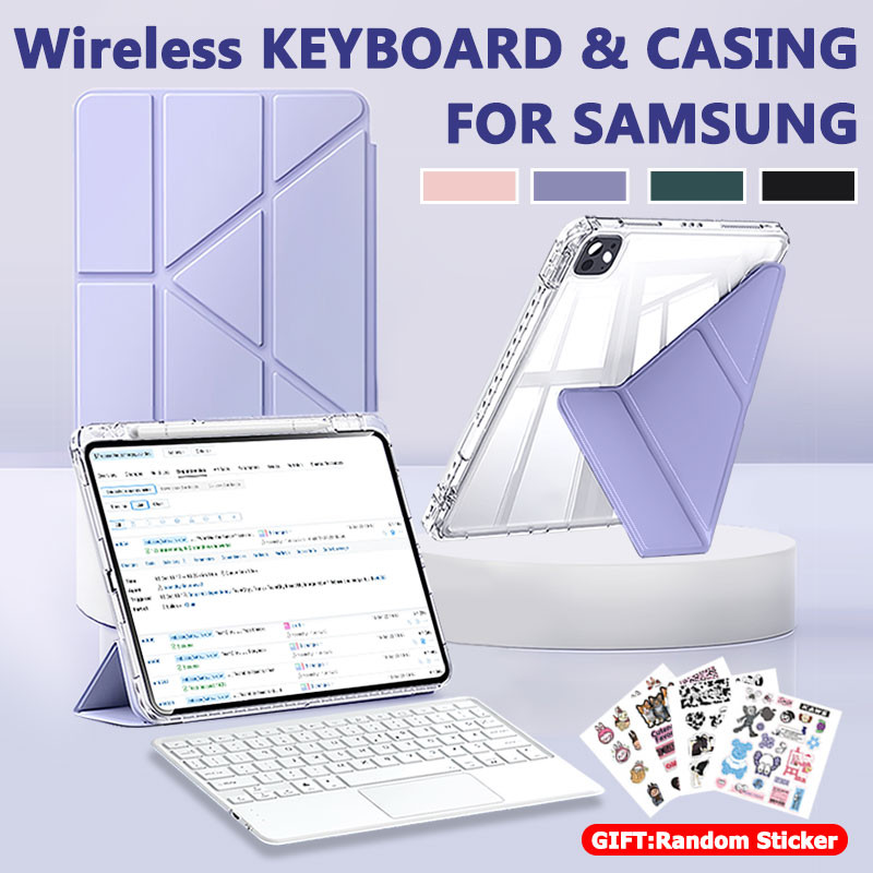 Jual Magnetic Casing Bluetooth Keyboard Case For Samsung Tab A9/A9 ...