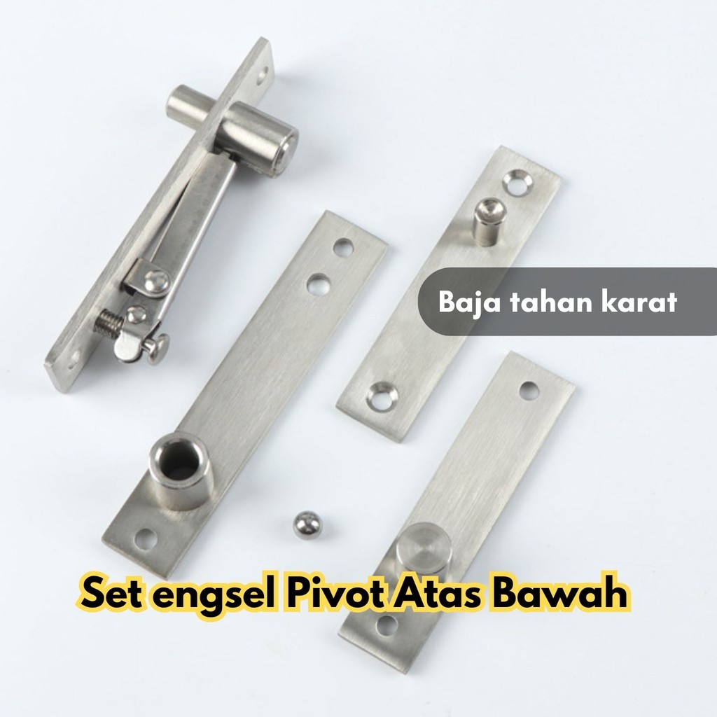 Jual Engsel Pivot Atas Bawah Set Engsel Pintu Ayun Steel Lantai Kayu ...