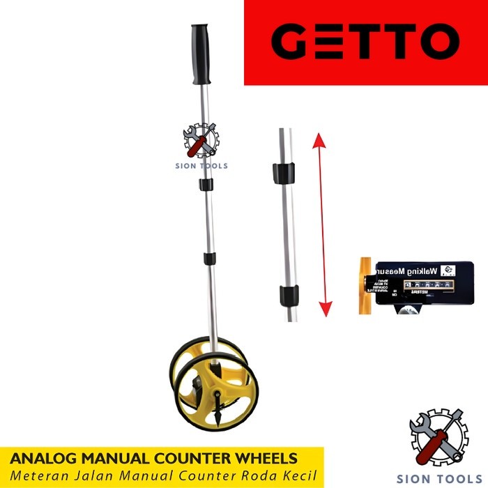 Jual Getto Meteran Dorong Ukur Jalan / Walking Measuring Wheel 16 CM ...
