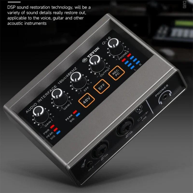 Jual TeyunQ16 Audio Interface for Recording Computer Free Drive USB ...