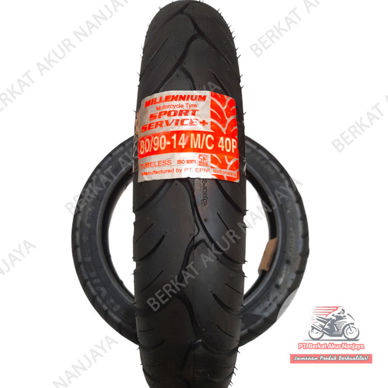Jual Millennium Tire Ban Motor Sport Service+ 80/90-14 Bonus Pentil ...