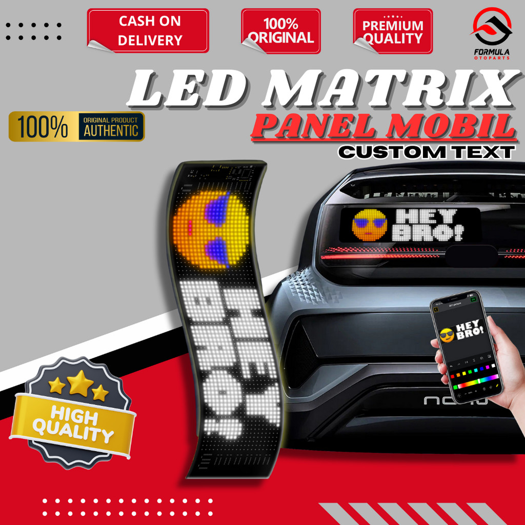 Jual LED Strip Matrix Panel Custom Tulisan USB Bluetooth Layar Display ...