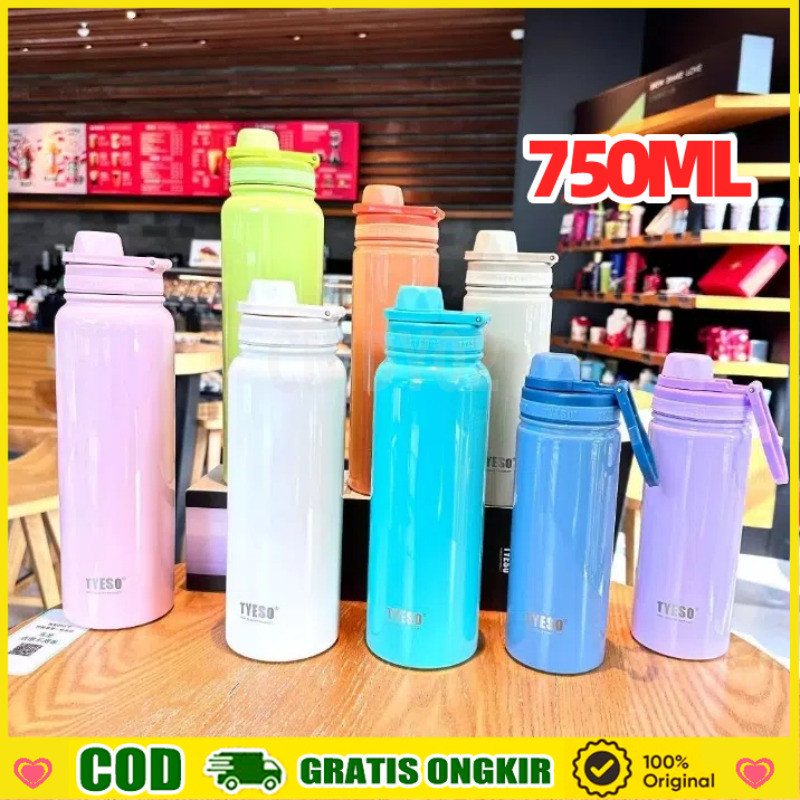 Jual [COD]Tumbler 750ML Sport Vacuum with Handle Botol 304 Tahan Panas ...