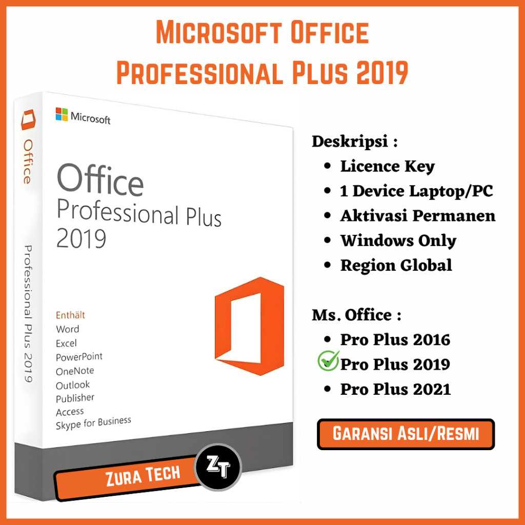 Jual Microsoft Office 2019 Pro Plus Original Permanen Digital Licence ...