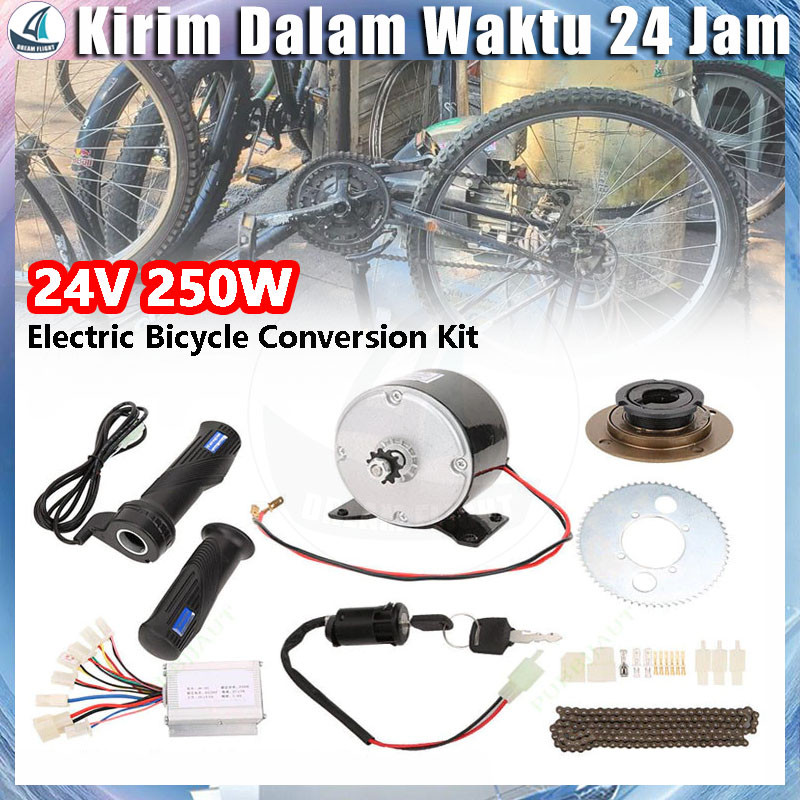 【Stok Siap】24V 250W Electric Bicycle Conversion High Speed Kit Bicycle  Electric Booster Sepeda Conversion Kit Electric Bike Conversion Sepeda  Listrik