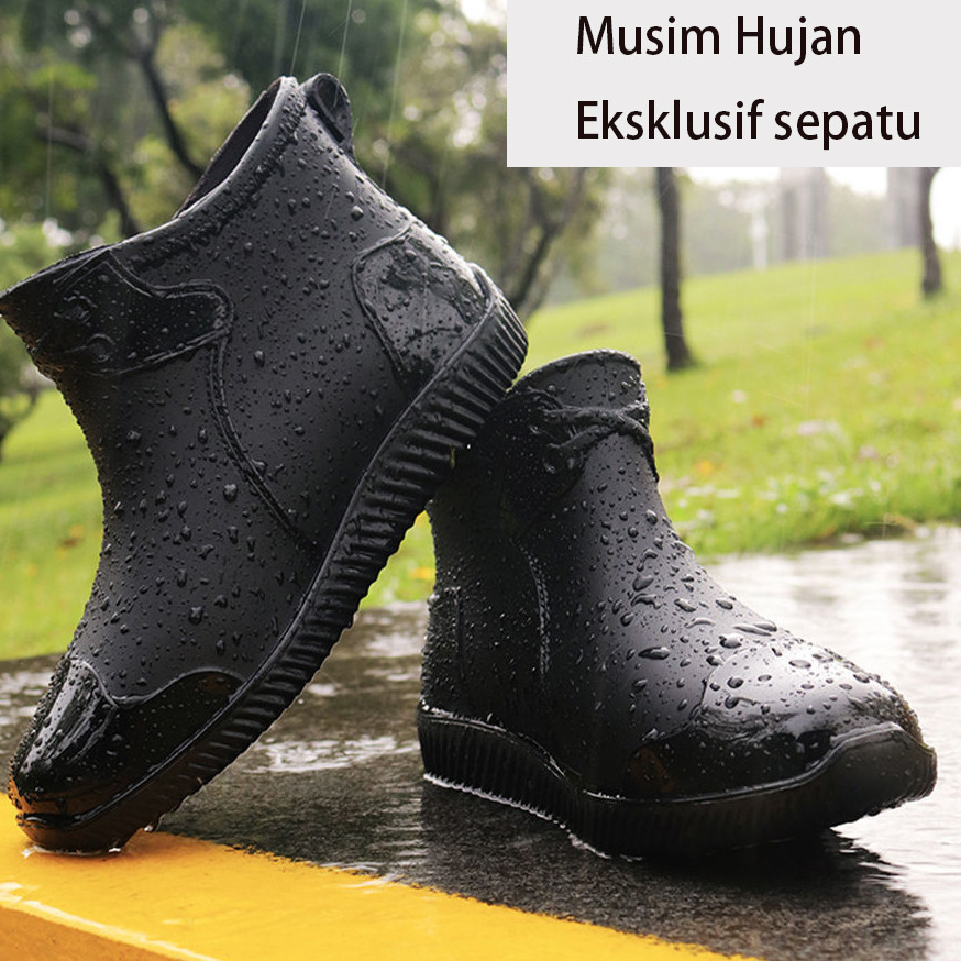 Jual Tabung Pendek Sepatu Boots Pria Import Warna Murni Premium Bots ...