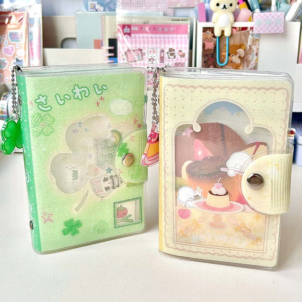 Jual WAKAWAKA A7 Binder Four-Leaf Clover&Girl Glitter pvc Removable ...