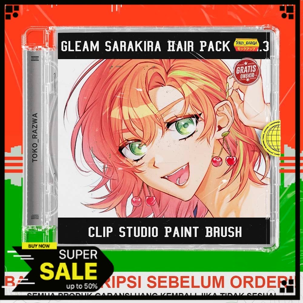 Jual Clip Studio Paint Brush - Gleam Sarakira Hair Pack Ver.3 - 270624 ...