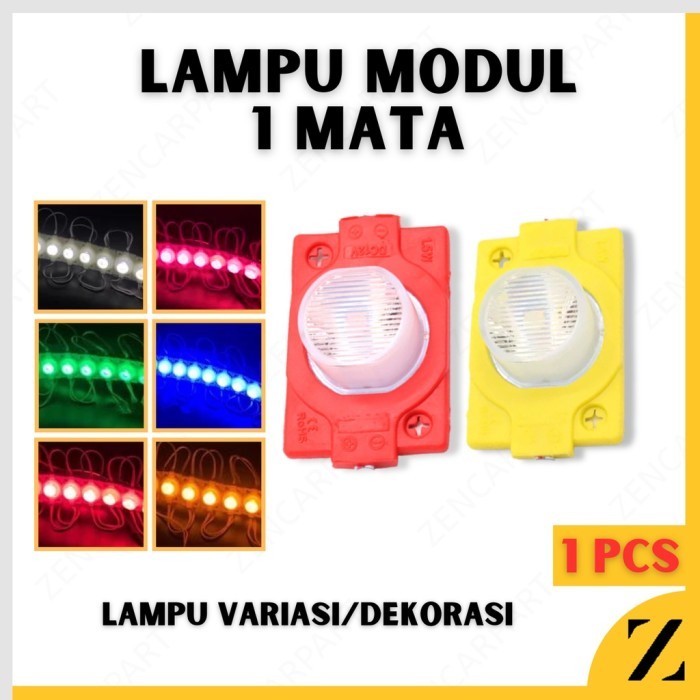 Jual LED Module Type 1 Lensa 12 Volt 12V Waterproof Banyak Warna Untuk ...
