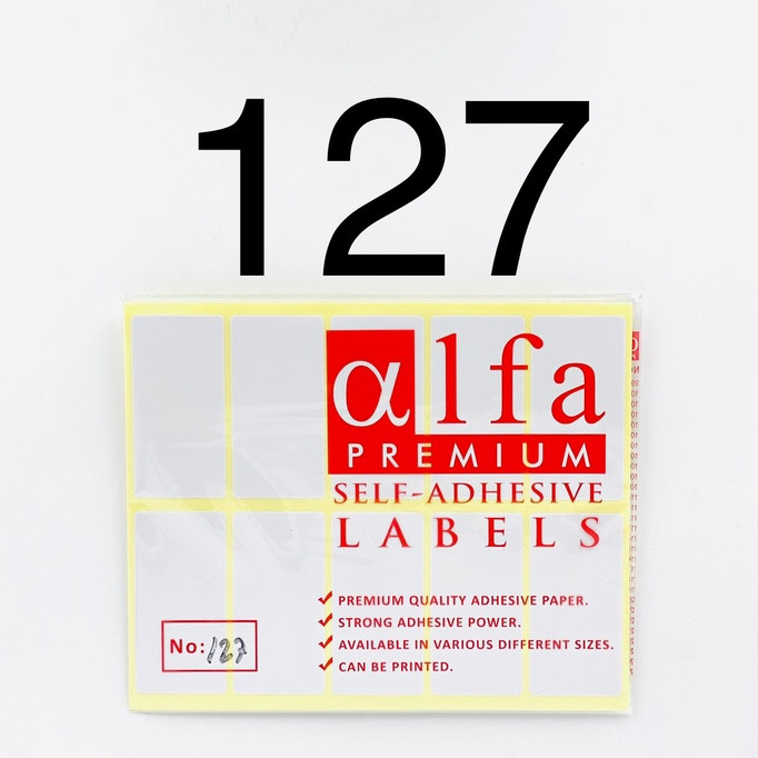 Jual ( StaLand ) STICKER LABEL ALFA 127 / Stiker Sticker Label Nama ...