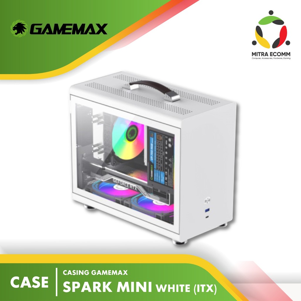 Jual Gamemax Casing Spark Mini White ITX PC Case | Shopee Indonesia