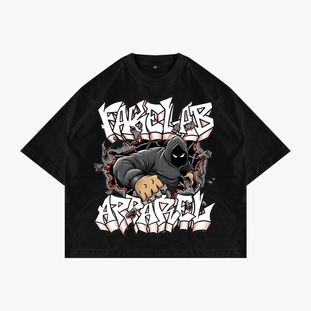 Jual Boxy Knuckle Black White Tshirt / Ts Hitam Putih / Kaos Hardcore ...