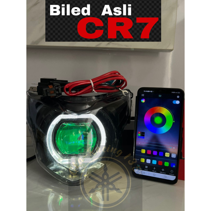 Jual Lampu depan jupiter mx New custome biled ASLI projector CR7 Devil ...
