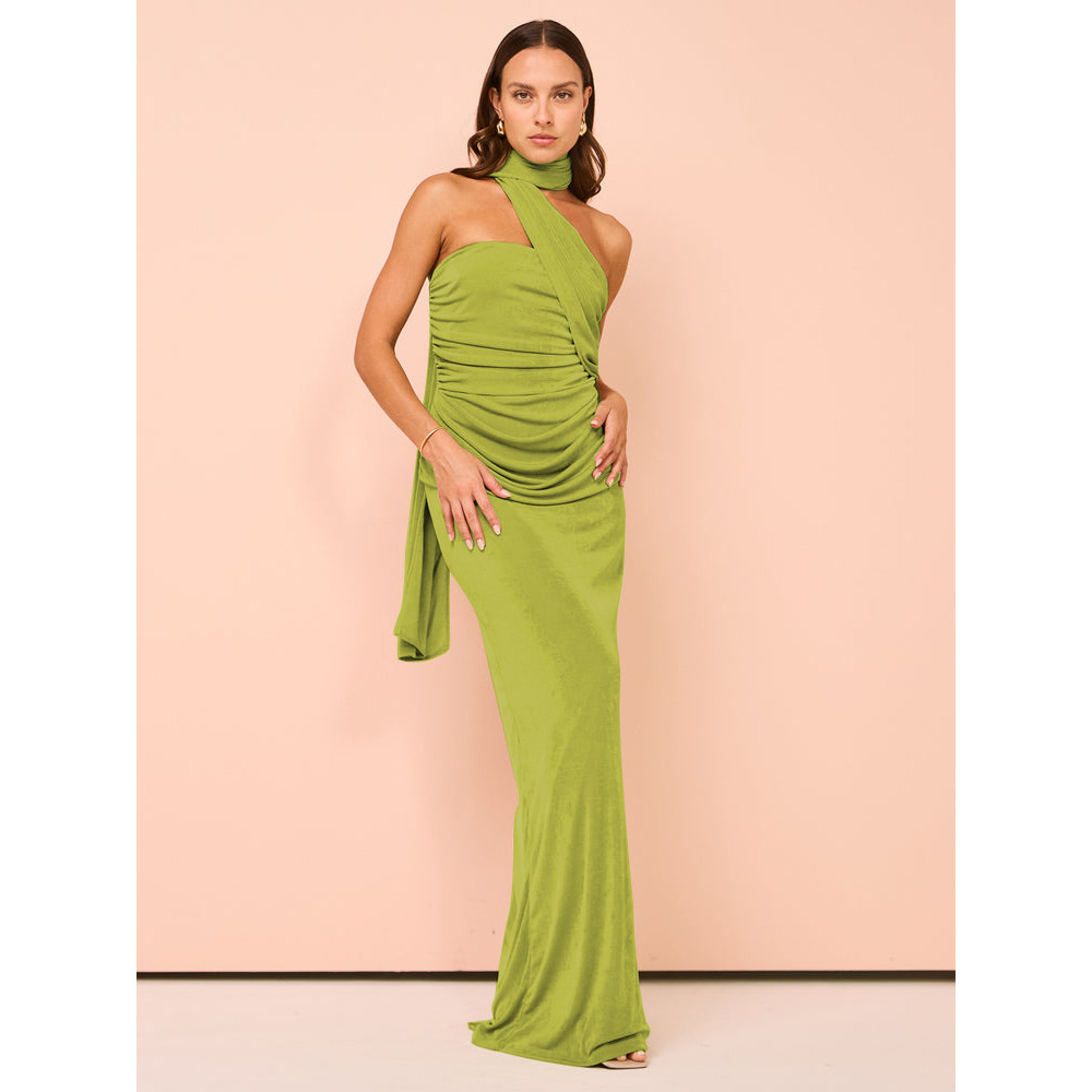 Jual Mozision Elegant Halter Backless Sexy Maxi Dress For Women Robe ...