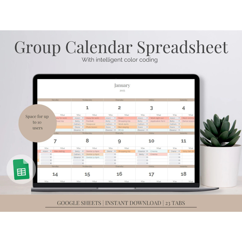 Jual Google Sheet Jadwal Bulanan Google Sheet Jadwal Keluarga