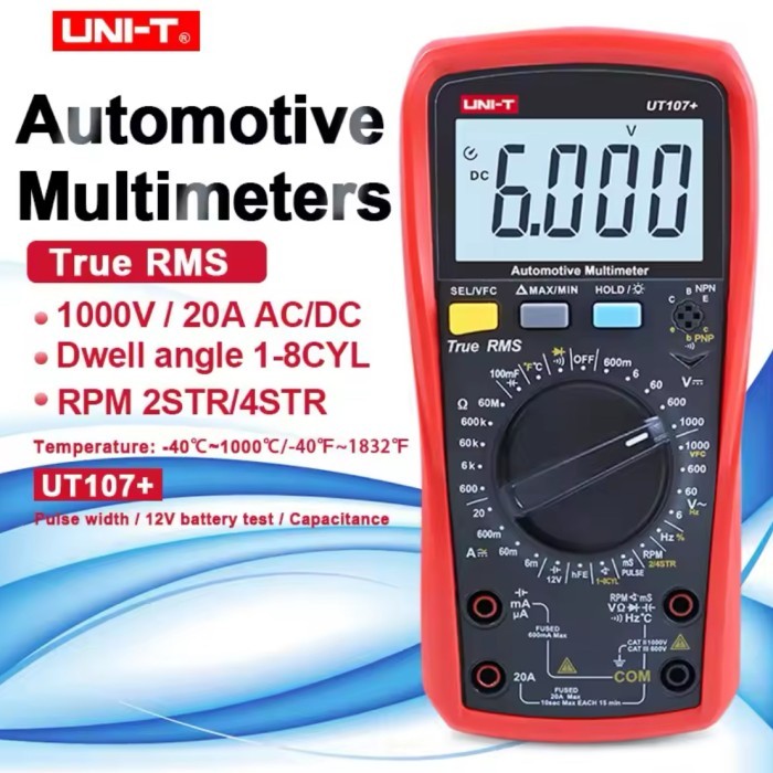Jual UNI-T UT 107+ True RMS Multimeter UT107+ Handheld AC / DC Ammeter ...