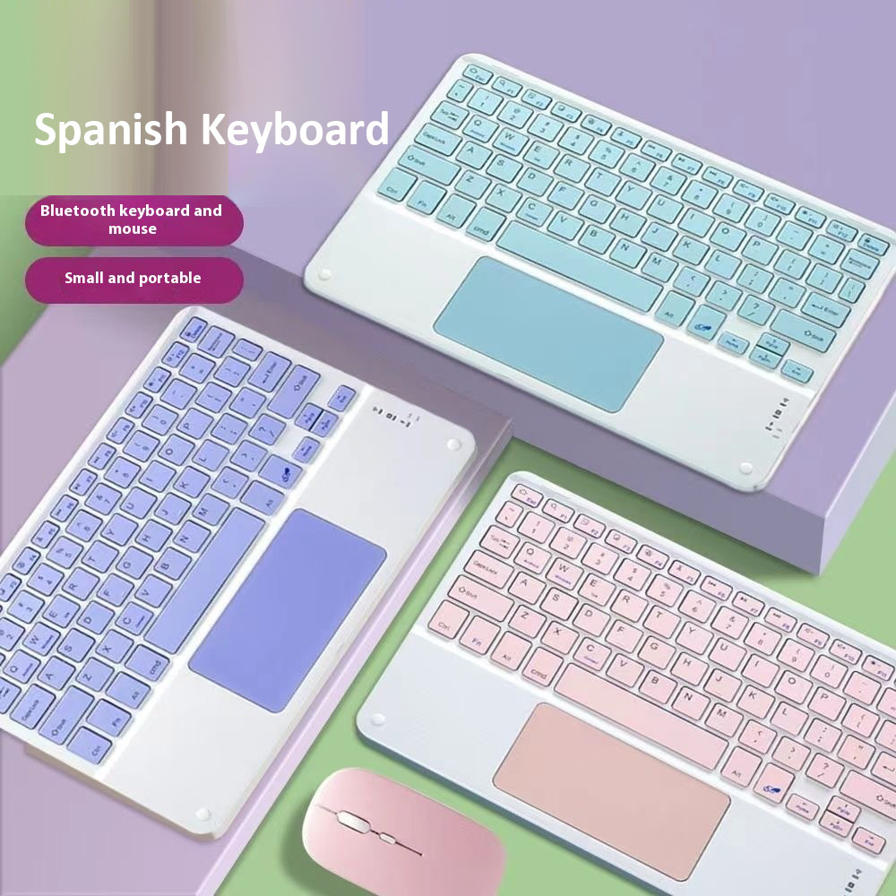 Jual Spanish/English Bluetooth Keyboard 10 inch for iPad Air Pro ...