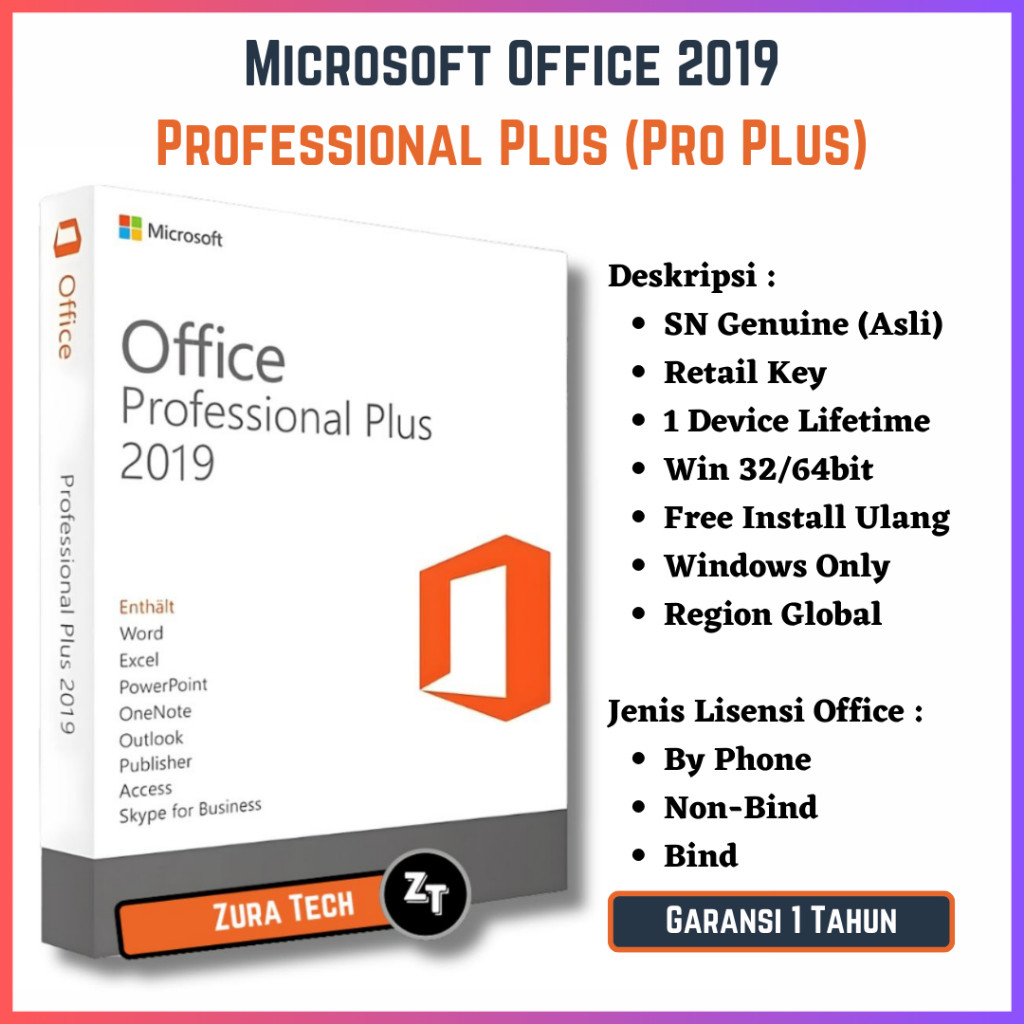 Jual Microsoft Office 2019 Pro Plus Original Permanen Digital Licence ...