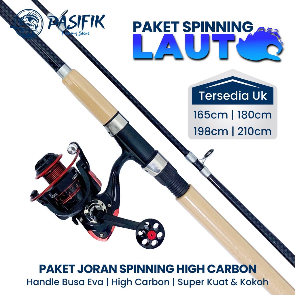 Jual Paket Alat Pancing Joran Laut Ukuran 1.65M-2.10M Fishing ...