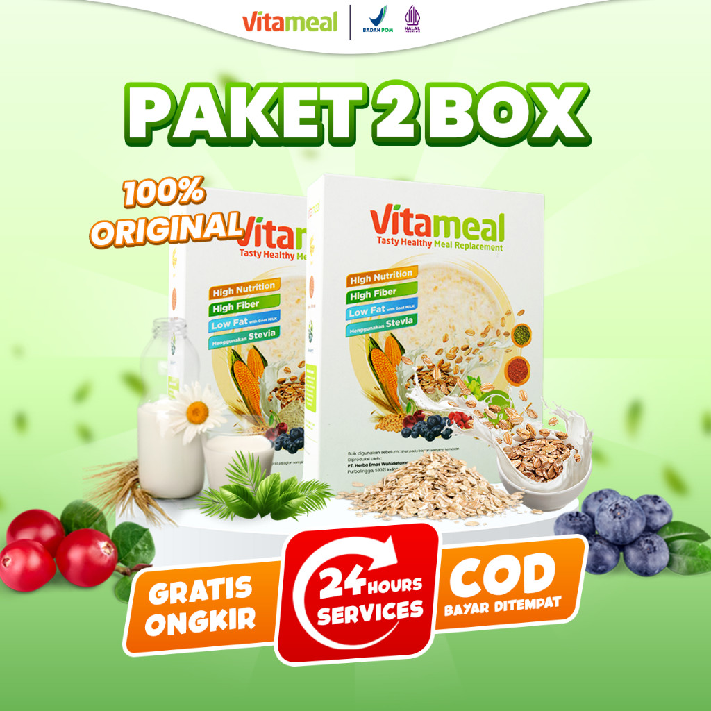 AMPUH VITAMEAL 2 BOX Kolestrol Tinggi Obat Gula Darah Tinggi Diabetes Pankreas Insulin Kebas Kesemutan Asam Lambung