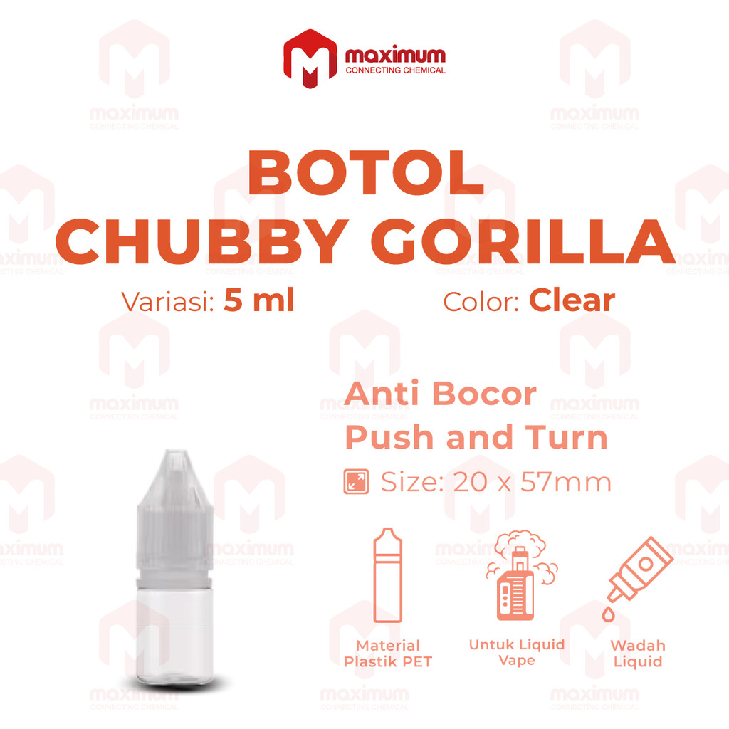 Jual BOTOL PLASTIK 5ML PET / BOTOL CHUBBY 5ML CLEAR | Shopee Indonesia