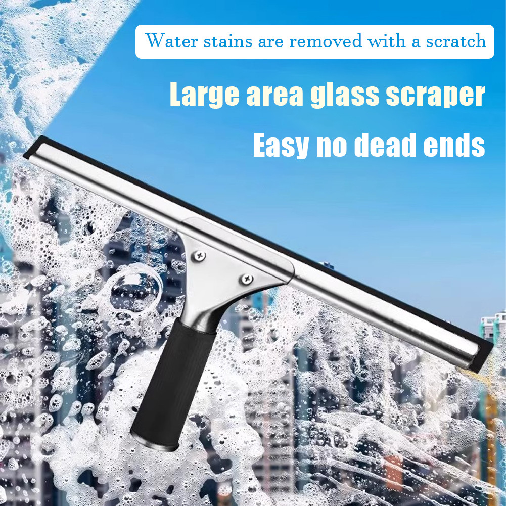 Jual 1pc 35/45cm Window Squeeze / Squeegee Kaca Stainless Steel Karet ...