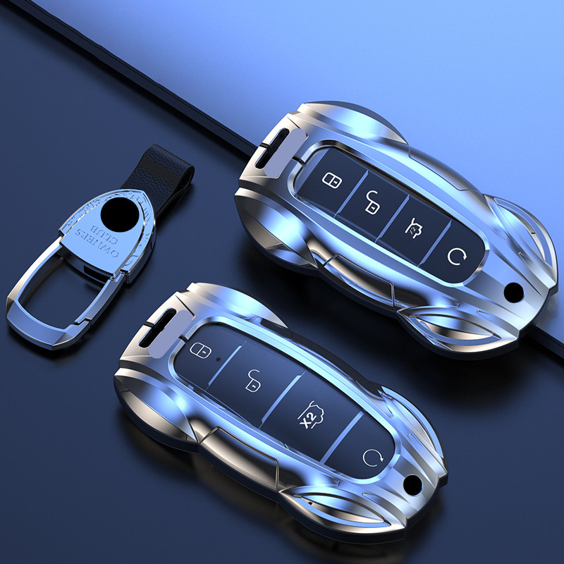 Jual Metal Car Remote Key Cover Case Holder Shell Fob For BYD New ATTO ...