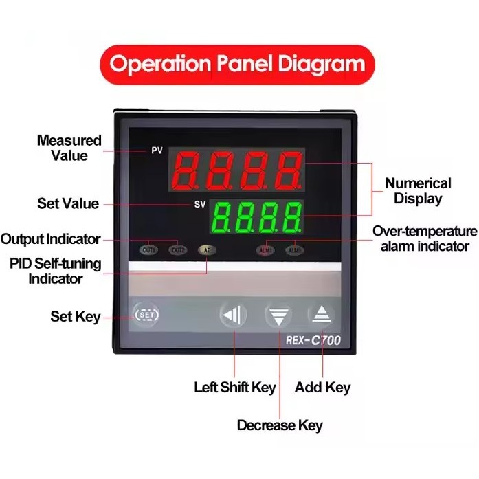 Jual REX-C700 PID Temperature Controller 220V Modul Pengontrol Suhu ...
