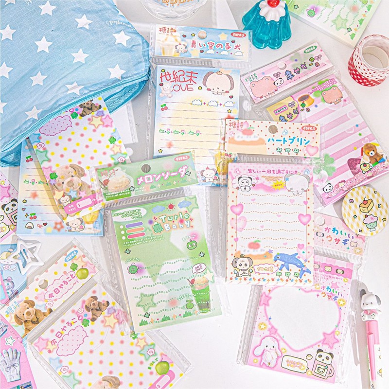 Jual 50 Sheets Cute Japanese Old-fashioned Style Memo Pads Message ...