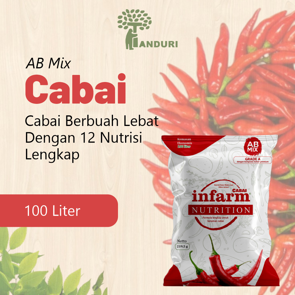 TANDURI - Nutrisi Tanaman AB Mix Cabai 100 Liter Pupuk untuk Hidroponik dan Konvensional