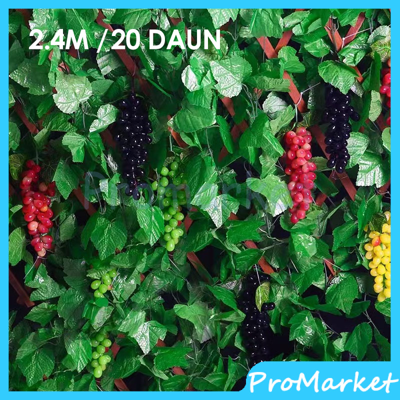Jual Daun Rambat IVY Lotus Anggur Imitasi Artificial Plastik Juntai ...