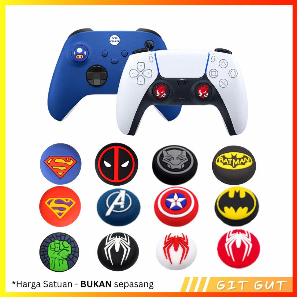 Jual PS4 PS5 Xbox Series Super Heroes Analog Thumb Grip Cap Controller ...