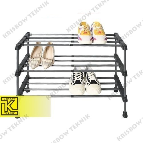 Jual Stora 93x29x47 Cm Rak Sepatu 3 Tingkat Extendable - Rak Sepatu ...