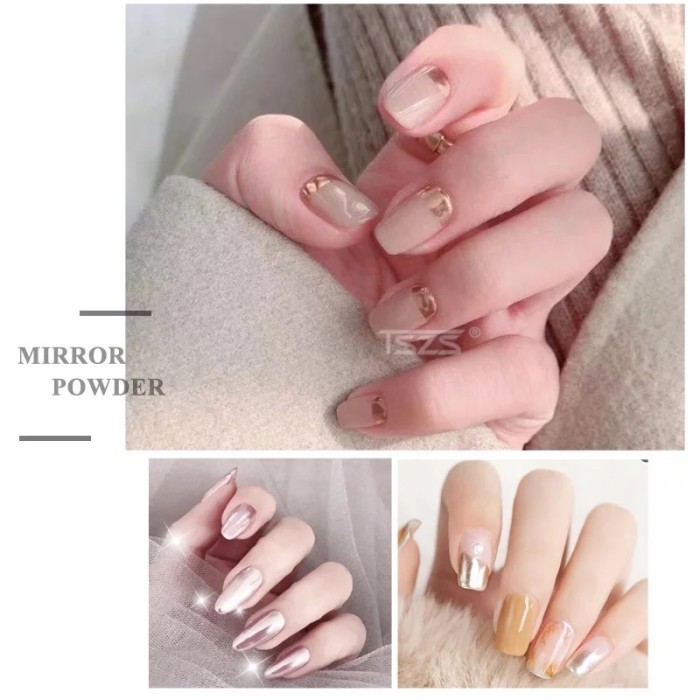Jual NAIL CHROME POWDER COMPACT JAPAN NAILS STYLE bubuk chrome gold ...