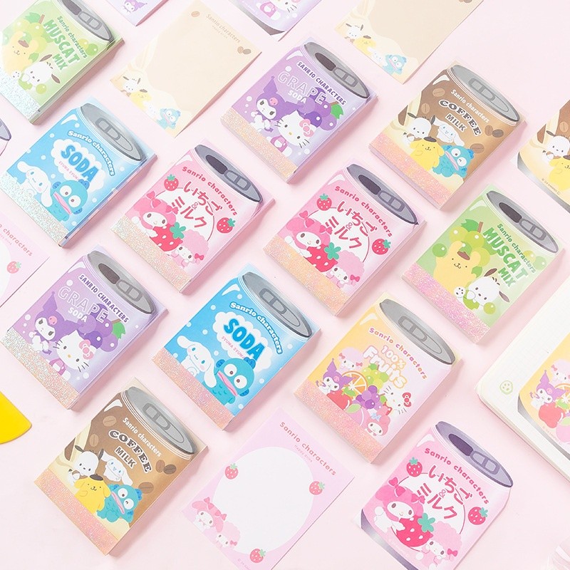 Jual Sanrio Kitty Melody Kuromi Hangyodon Memo Pad Cute Sticky Notes ...