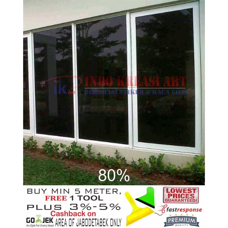 Jual KACA FILM RIBEN - HITAM UNTUK RUMAH GEDUNG ANTI GORES UVR - 80 ...